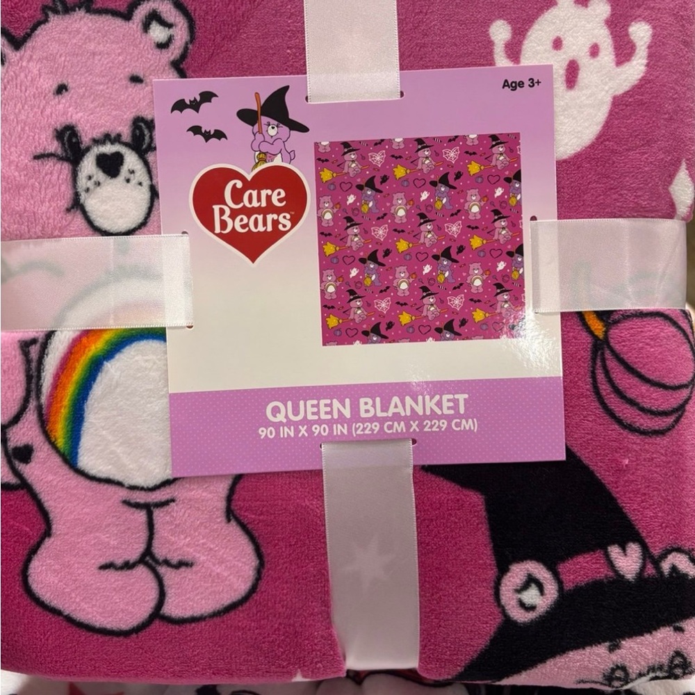 Care Bears Halloween Pink and Purple Queen Blanket